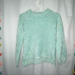 Cat & Jack - Teal Sweater w/ Metallic Strands - L